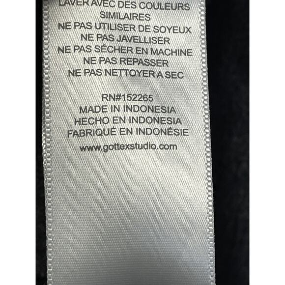 Gottex Studio Pullover Womens Small Black Metallic Sheen Long Sleeve Layered Top - Picture 8 of 9